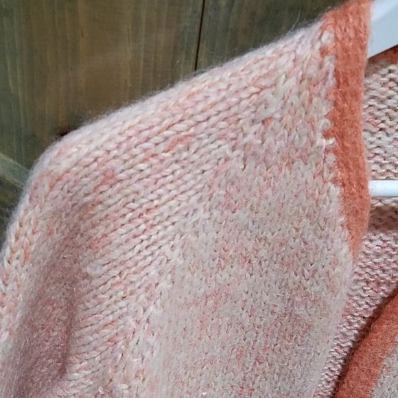 VINTAGE HAND KNIT ORANGE CARDIGAN BY POLLY COTTAGE PRAIRIE FARM CABIN - Picture 3 of 11